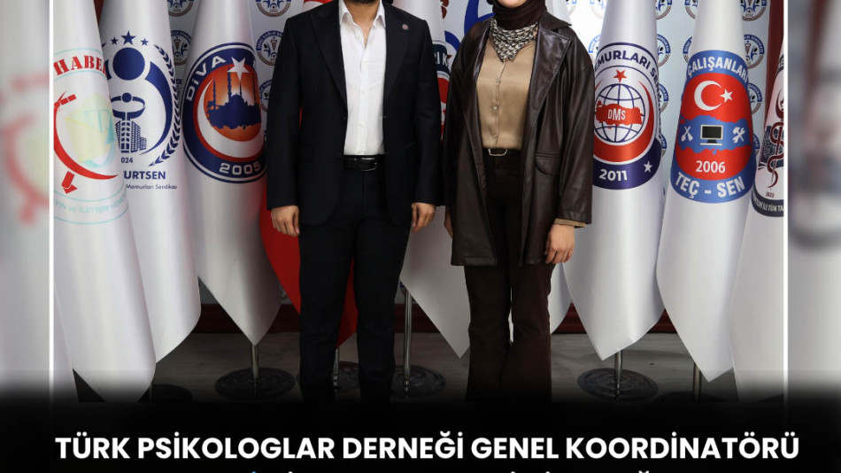 TÜRK PSİKOLOGLAR DERNEĞİ GENEL KOORDİNATÖRÜ NAZAN TEKİN’İ GENEL MERKEZİMİZDE AĞIRLADIK